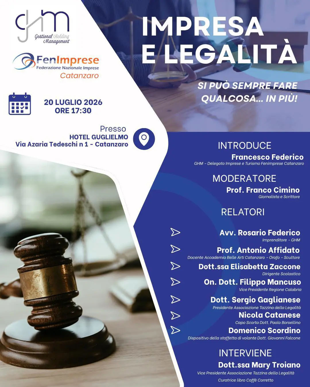 locandina impresa e legalita Impresa e Legalità a Catanzaro: un confronto tra imprese, istituzioni e protagonisti della cultura della legalità